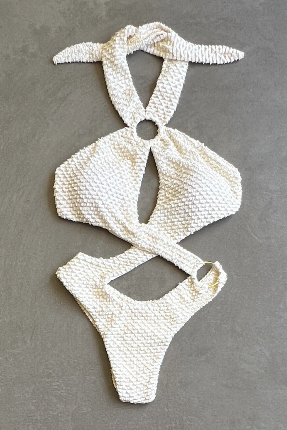Sparkling Snow Mermaid Weave Textured Julia One Piece Swimwear