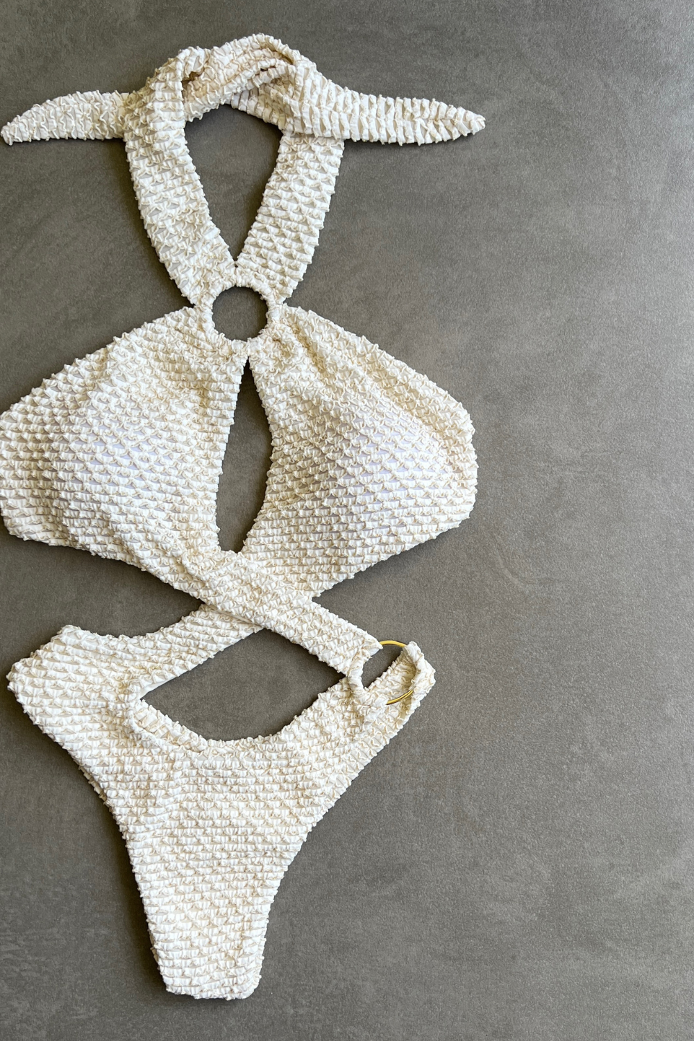 Sparkling Snow Mermaid Weave Textured Julia One Piece Swimwear