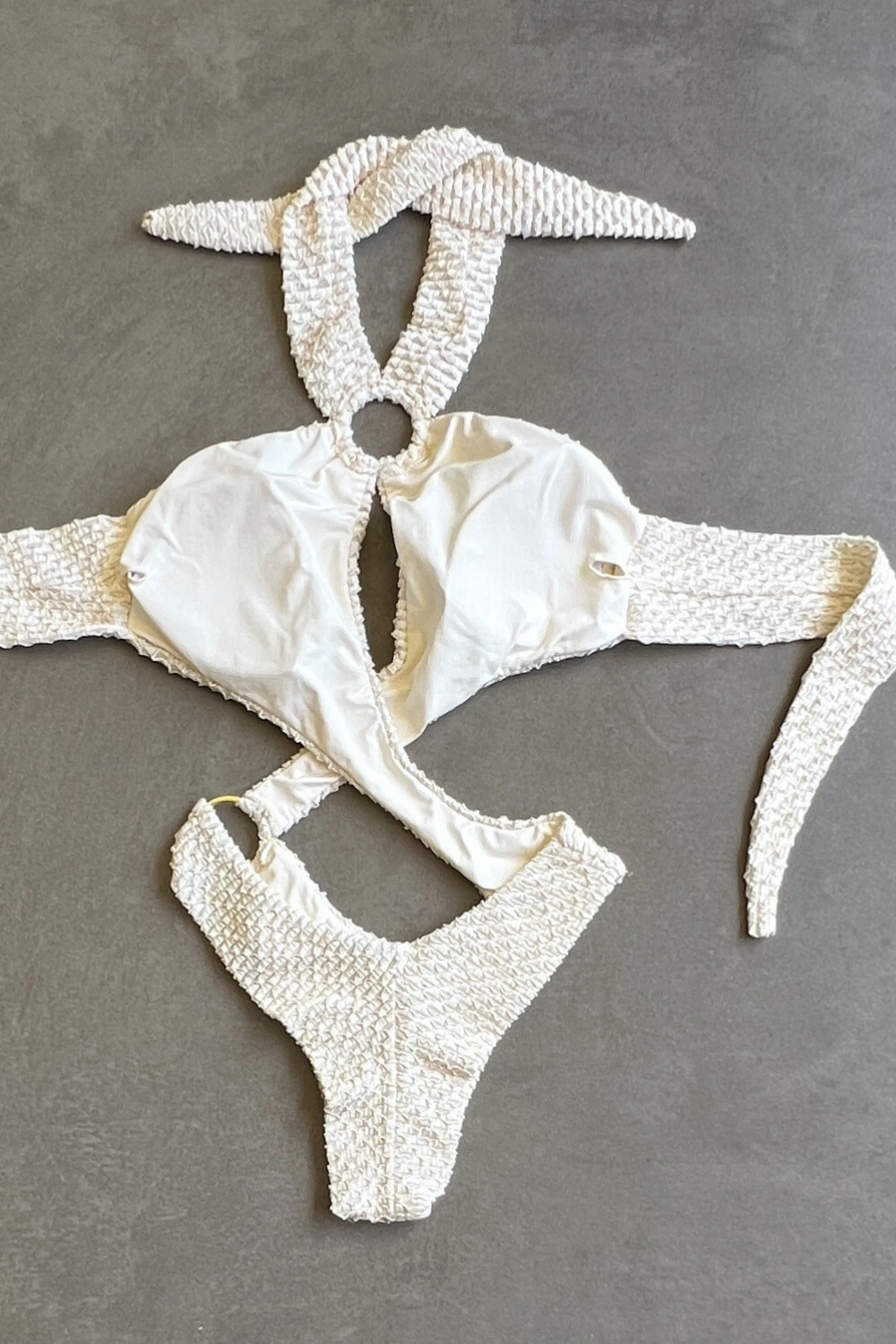 Sparkling Snow Mermaid Weave Textured Julia One Piece Swimwear