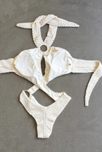 Load image into Gallery viewer, Sparkling Snow Mermaid Weave Textured Julia One Piece Swimwear
