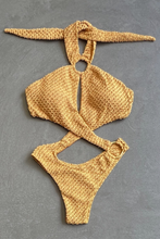 Load image into Gallery viewer, Golden Siren Mermaid Weave Textured Julia One Piece Swimwear

