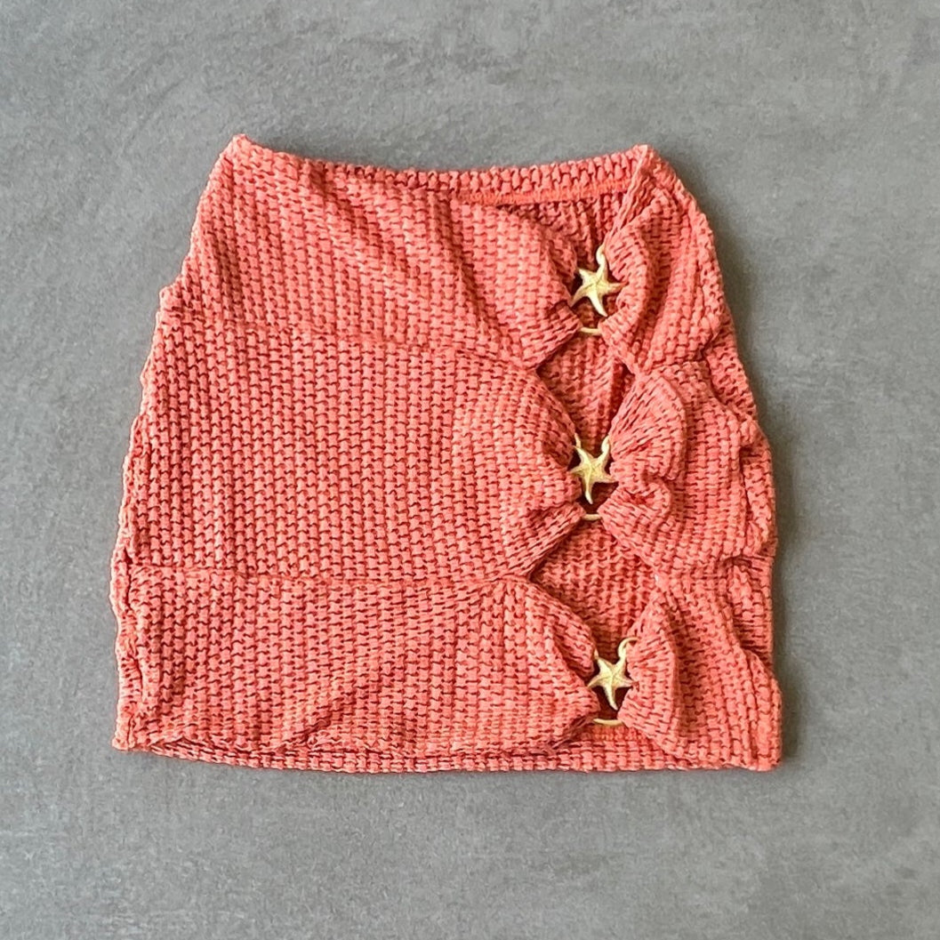 Toasted Peaches Honeycomb Textured Star Skirt
