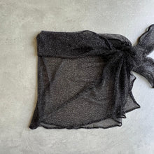 Load image into Gallery viewer, Mini Beach Sarong Sparkling Mesh Black
