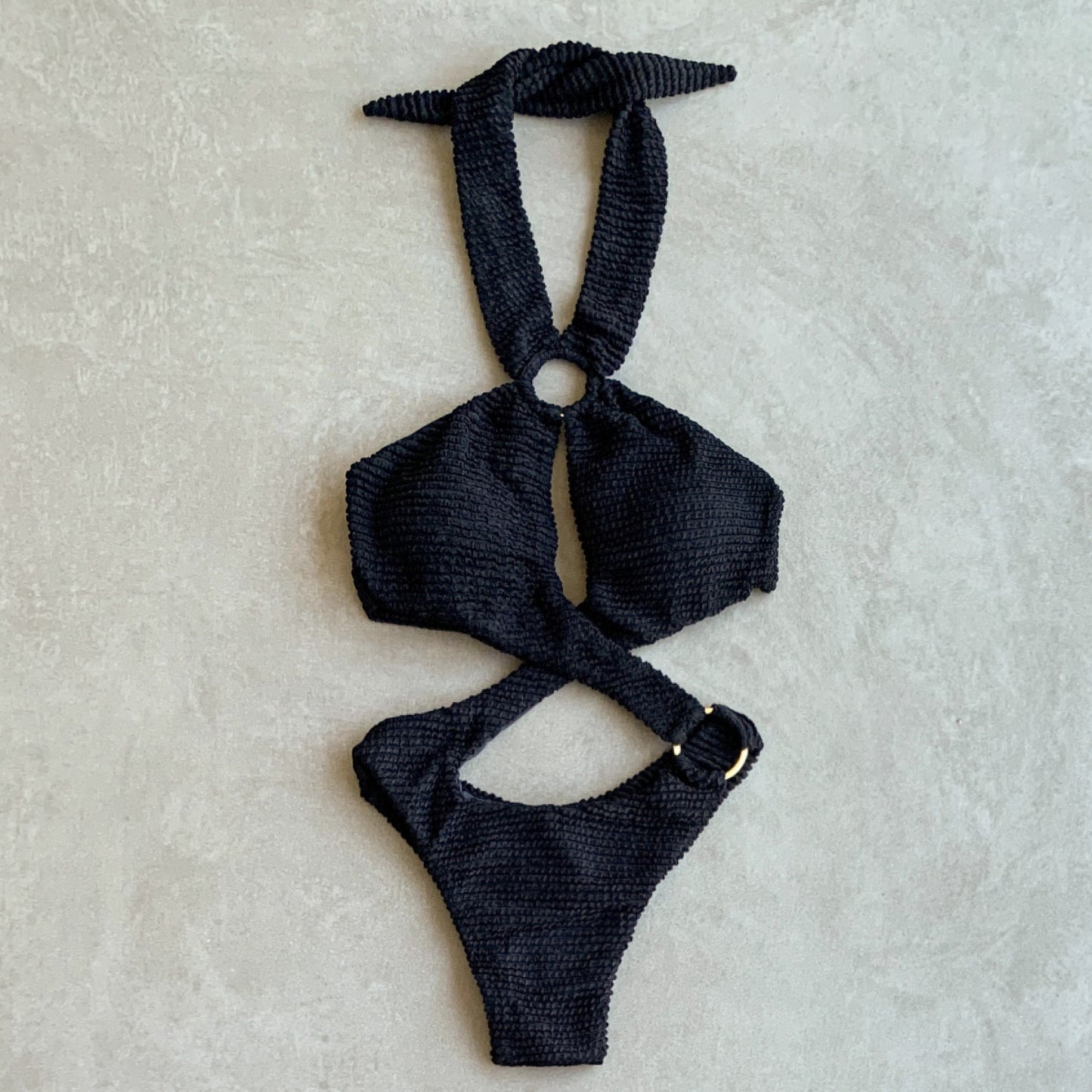 Onyx Textured Julia One Piece Swimwear