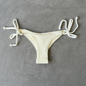 Buttercream Beehive Textured Katie Side Tie Bikini Bottom