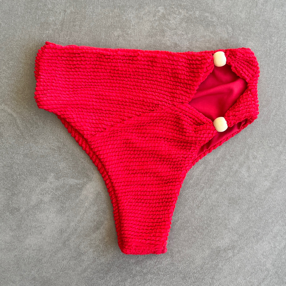 Mexican Chili Textured Vera Bikini Bottom