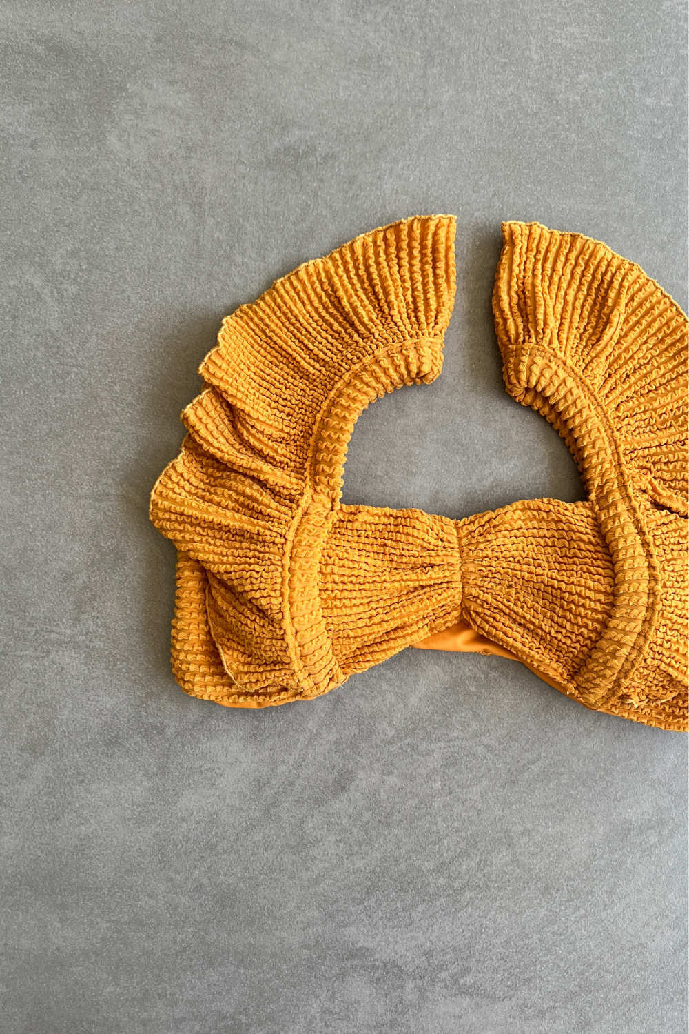 Apricot Textured Camille Bikini Top