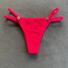 Load image into Gallery viewer, Electra Red Textured Tici Bikini Bottom
