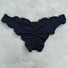 Load image into Gallery viewer, Seashore Textured Black Lili Ripple Bikini Bottom
