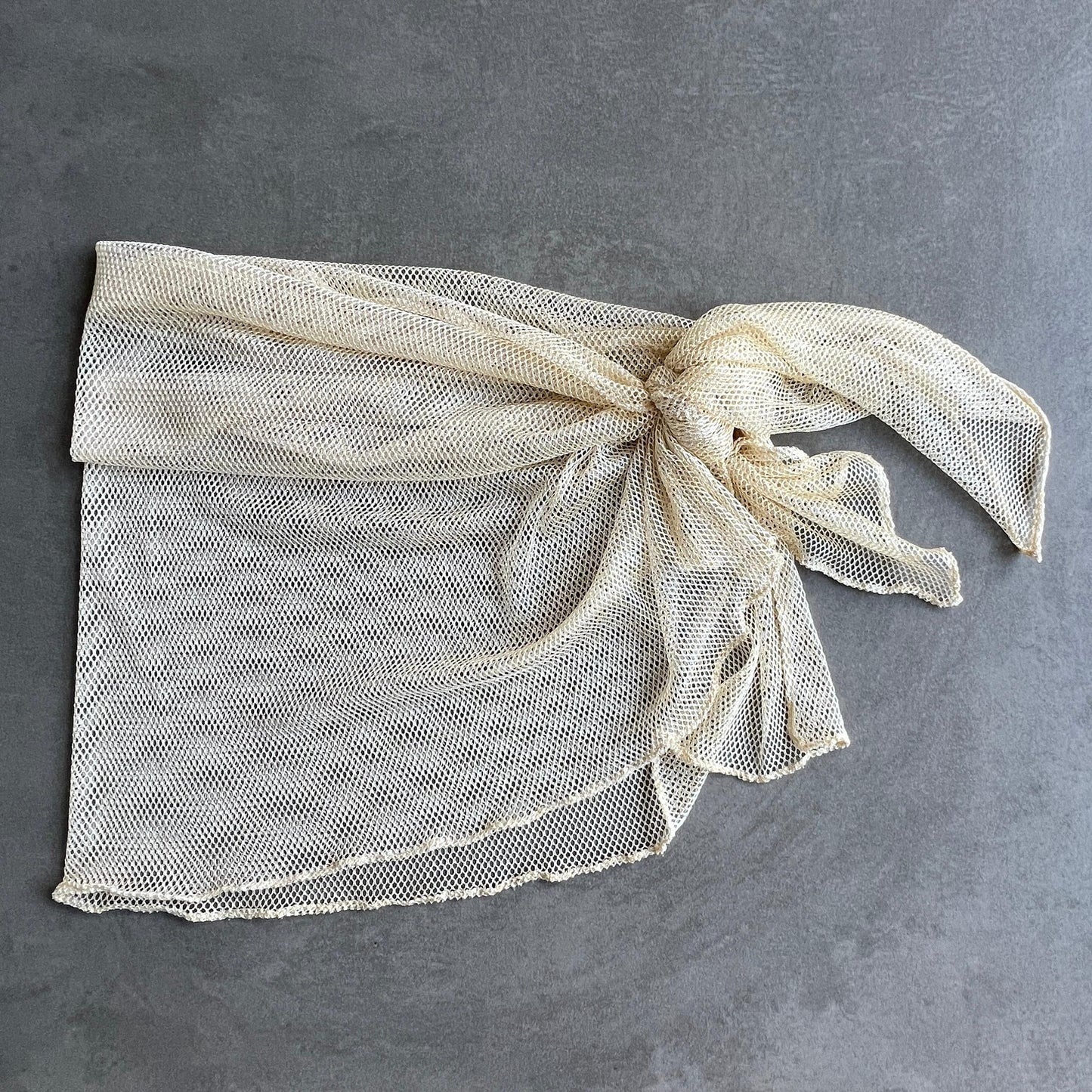 Mini Beach Sarong Sparkling Mesh Offwhite
