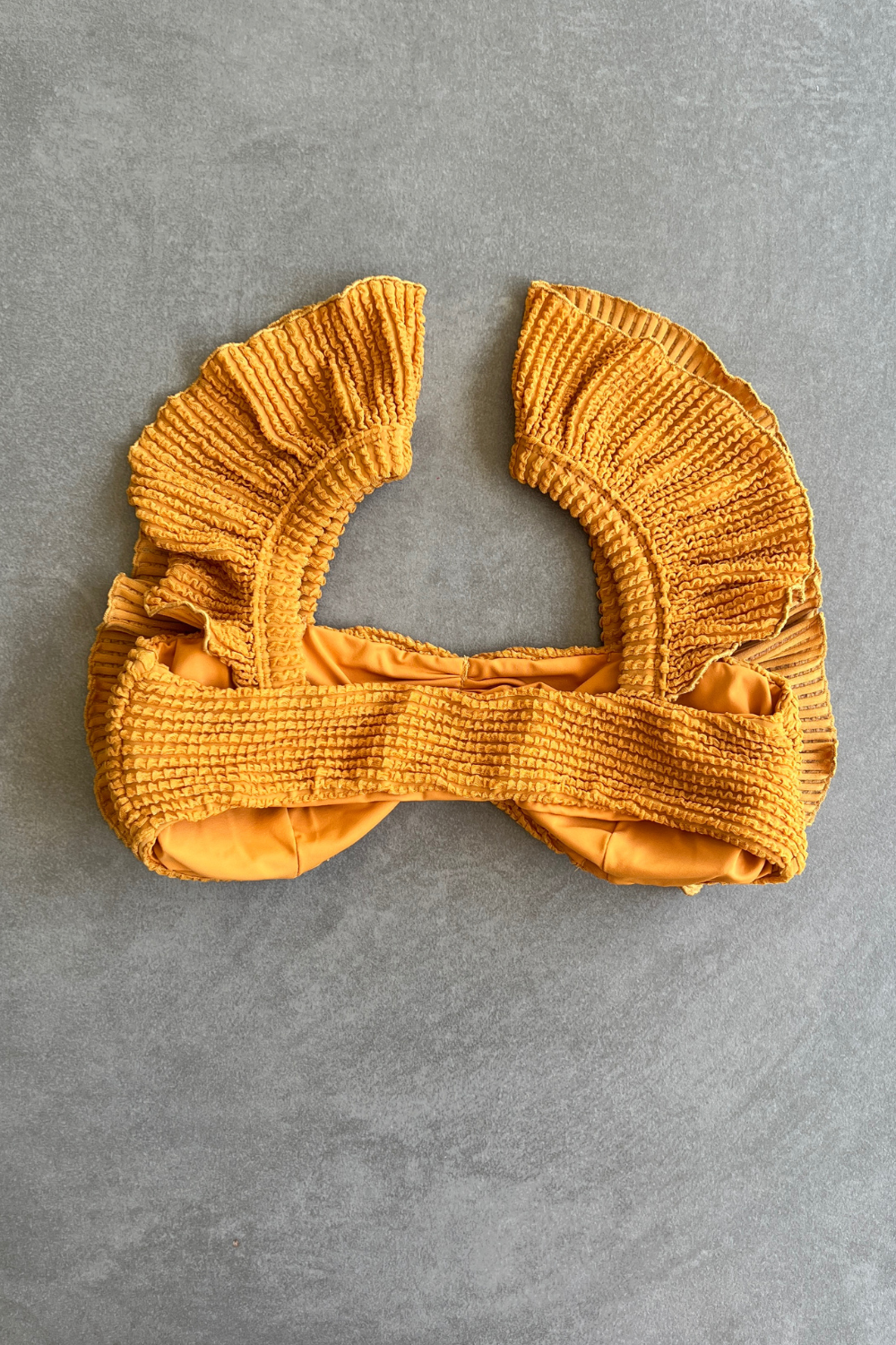 Apricot Textured Camille Bikini Top