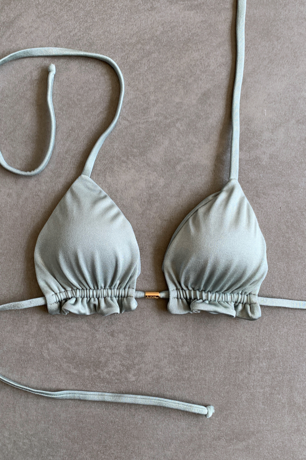 Silver Blue Triangle Frill Top