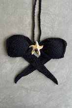 Load image into Gallery viewer, Glamour Black Sparkling Mermaid Weave Textured Strapless Star Bikini Top
