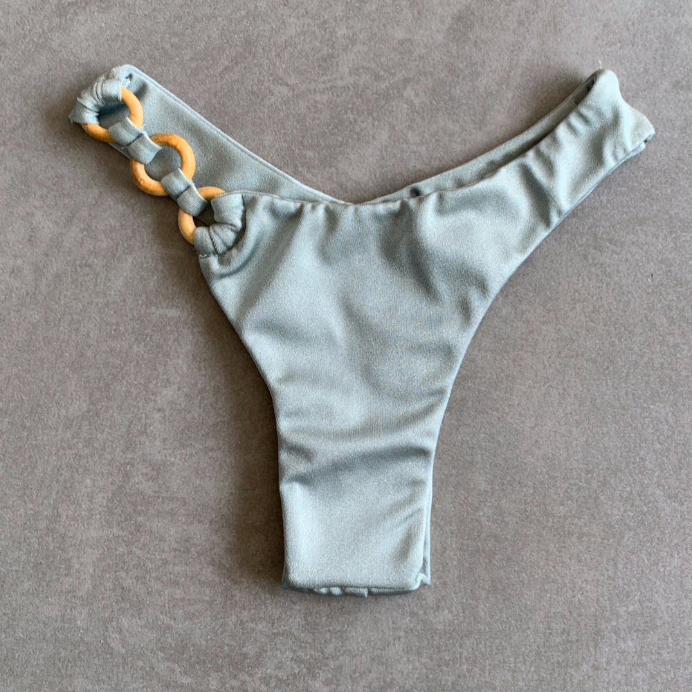 Silver Blue Bia Rings Bikini Bottom