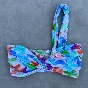 Seashore Textured Pink Riot Triangle Frill Bikini Top