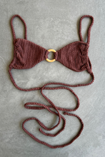 Load image into Gallery viewer, Browned Textured Kayla Bikini Top

