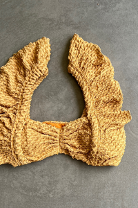 Golden Siren Mermaid Weave Textured Camille Bikini Top
