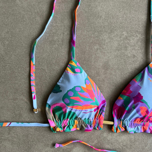Electric Samba Triangle Frill Bikini Top