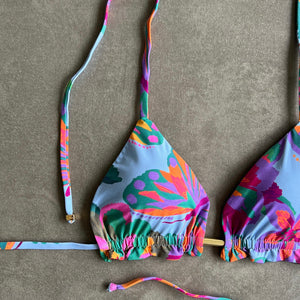 Electric Samba Triangle Frill Bikini Top