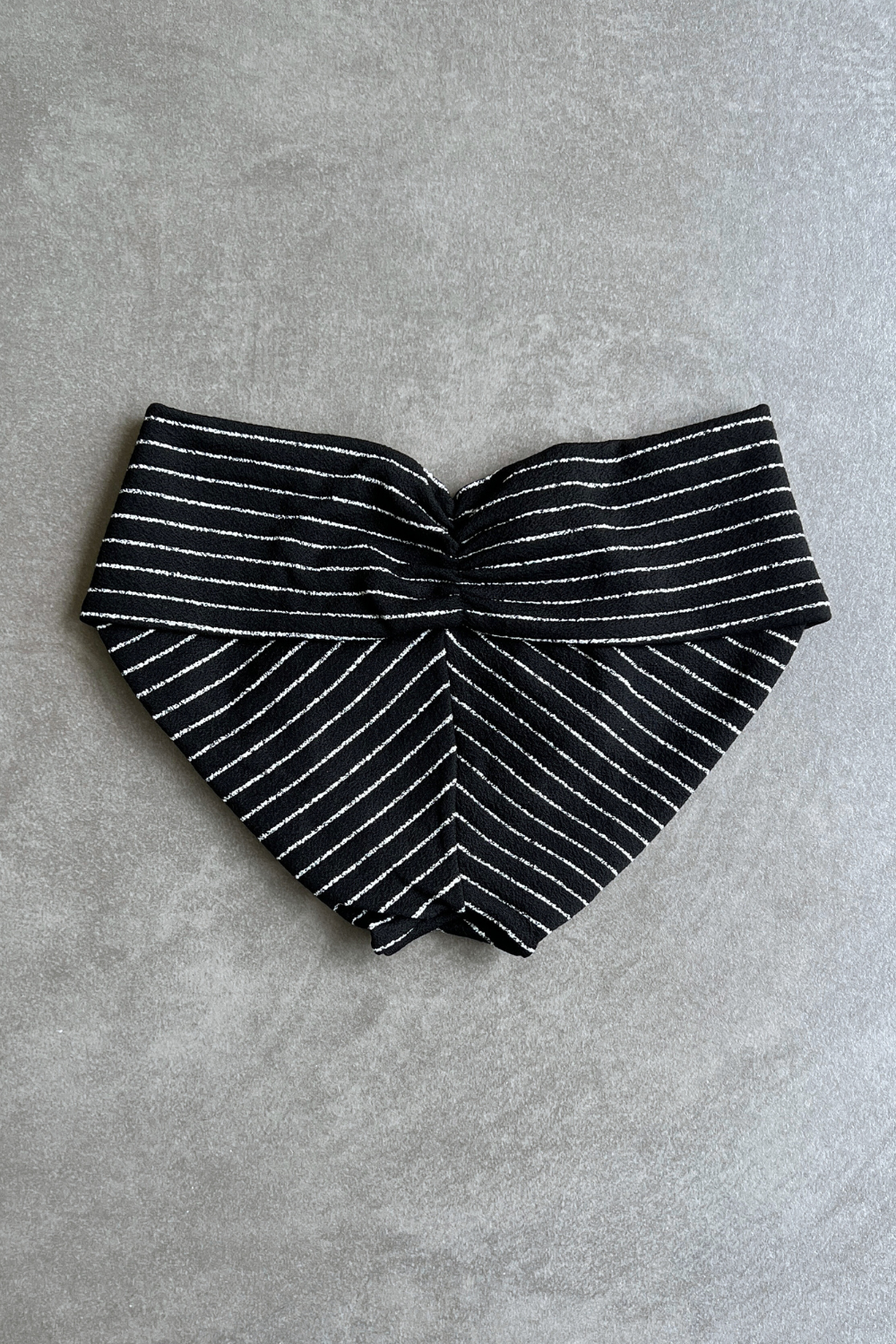 Black & White Seashore Striped Textured Melissa Bikini Bottom