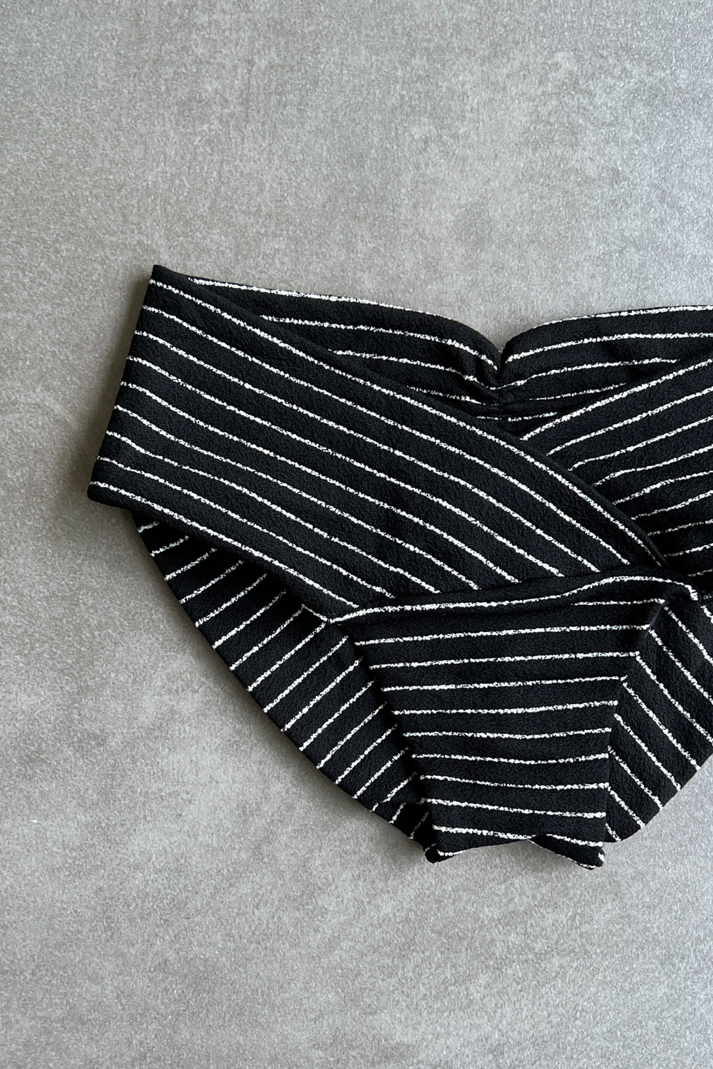 Black & White Seashore Striped Textured Melissa Bikini Bottom