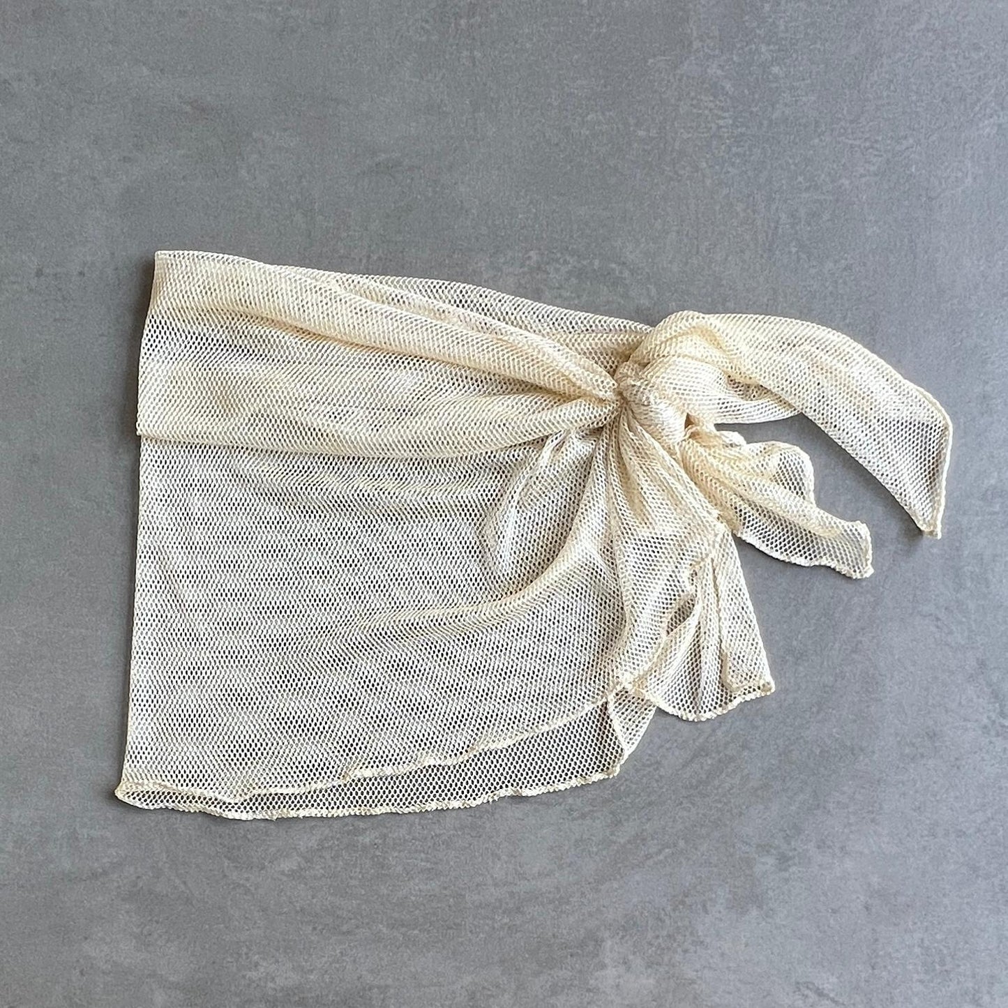 Mini Beach Sarong Sparkling Mesh Offwhite
