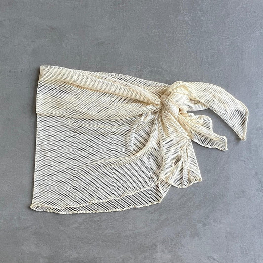 Mini Beach Sarong Sparkling Mesh Offwhite