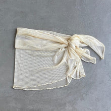 Load image into Gallery viewer, Mini Beach Sarong Sparkling Mesh Offwhite
