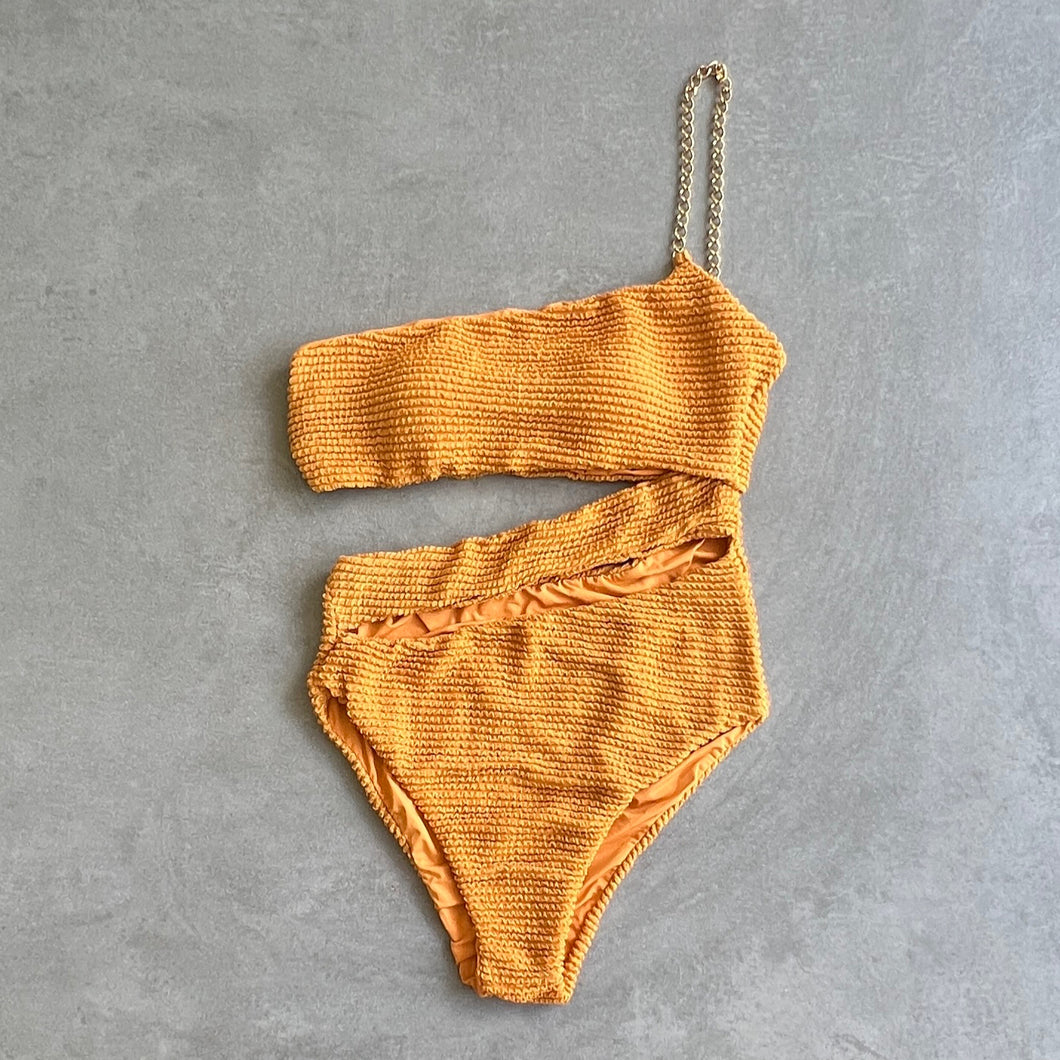 Apricot Textured Laura One Piece Swimwear
