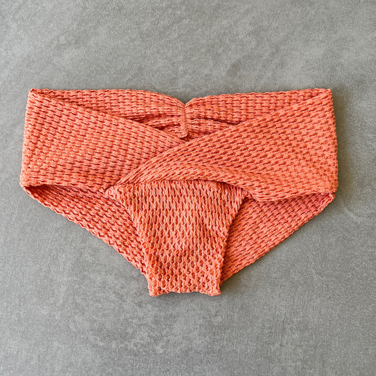 Toasted Peaches Honeycomb Textured Melissa Bikini Bottom