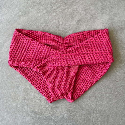 Berry Tan Lines Honeycomb Textured Melissa Bikini Bottom