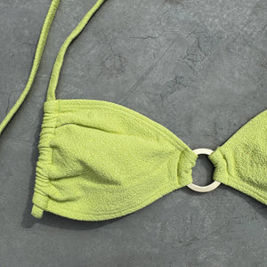 Seashore Textured Citrus Kayla Bikini Top