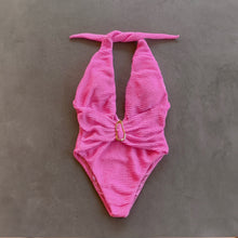 Load image into Gallery viewer, Pink Bliss Textured Samira One Piece Swimwear
