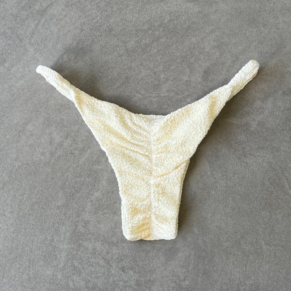 Buttercream Beehive Textured Tanga Bikini Bottom