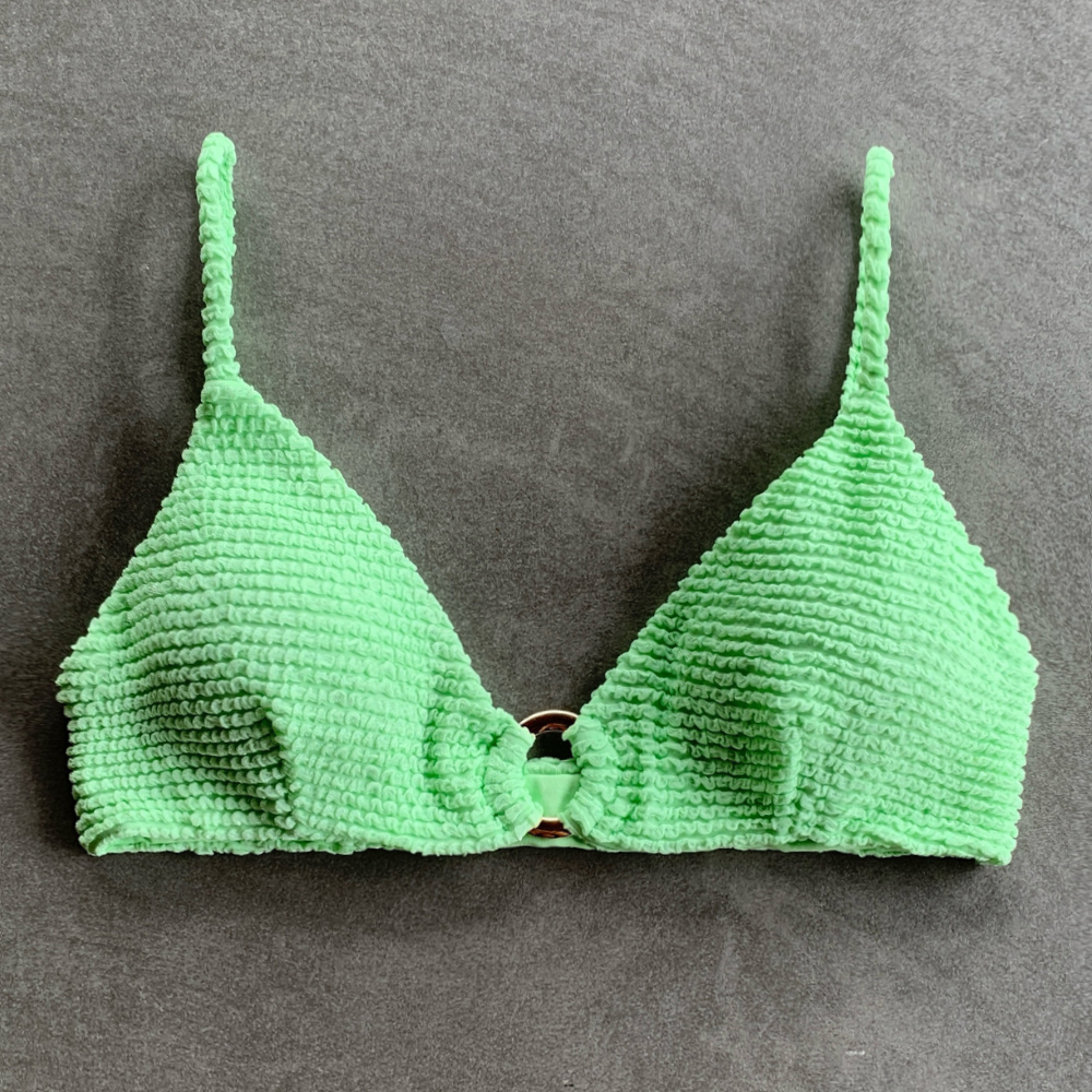 Minty Haze Textured Agatha Bikini Top