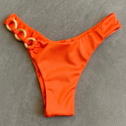 Carrot Orange Bia Rings Bikini Bottom