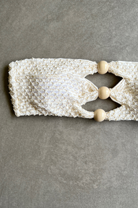 Sparkling Snow Mermaid Weave Textured Raquel Bikini Top