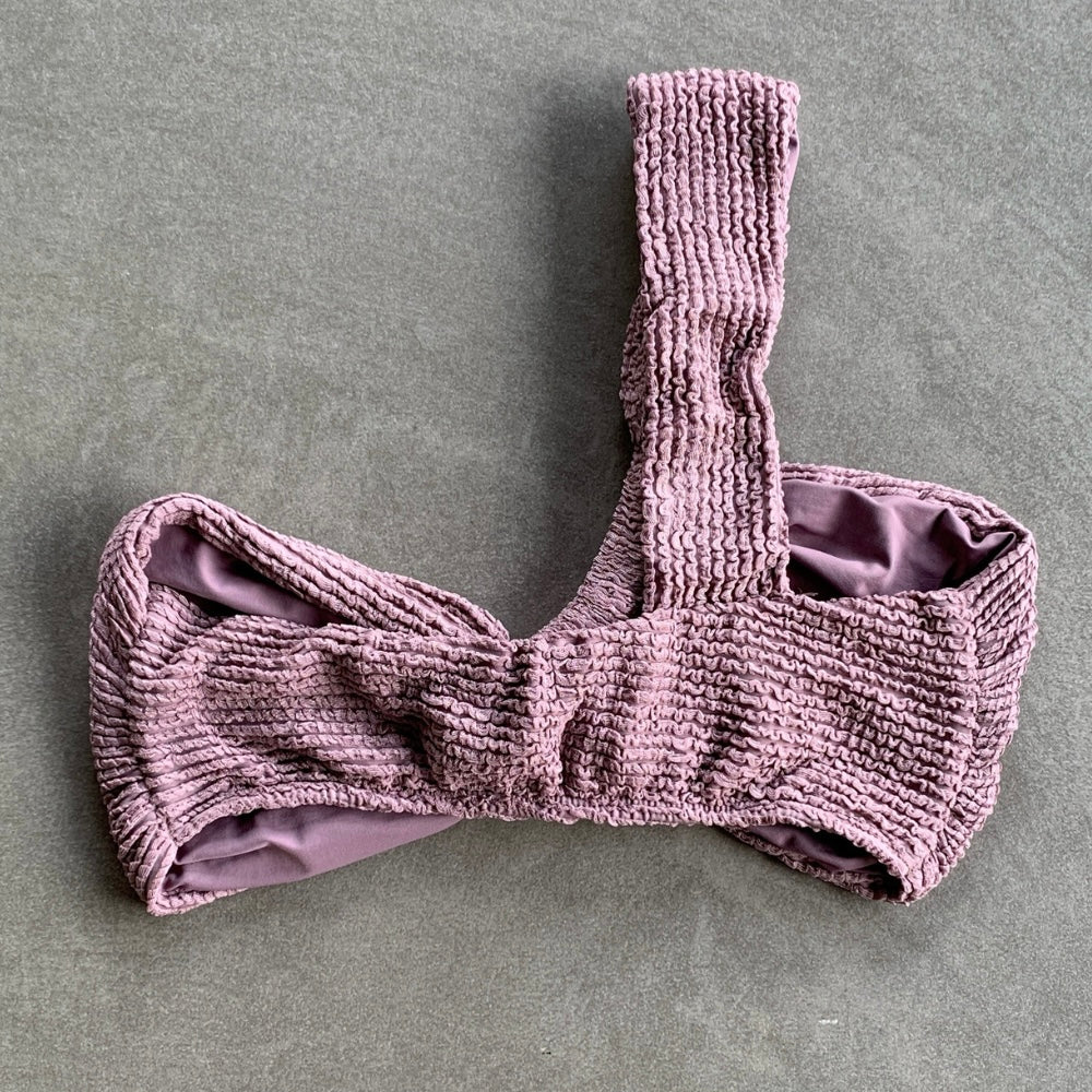 Lavender Mist Textured Greek Bikini Top