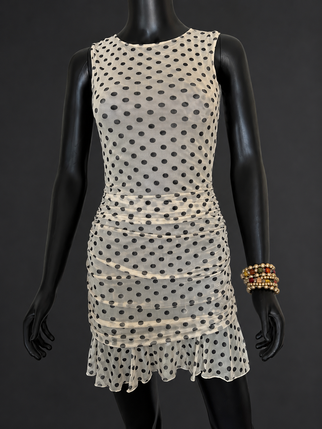 Polka Dots Mesh Tule Dress