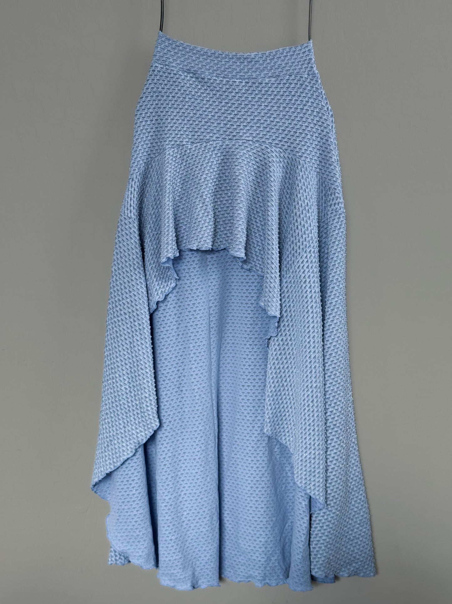 Blue Opalite Mermaid Weave High Low Skirt
