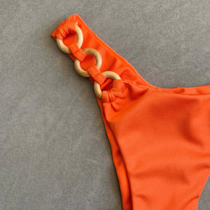 Carrot Orange Bia Rings Bikini Bottom