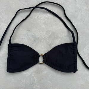 Seashore Textured Black Kayla Bikini Top