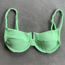 Load image into Gallery viewer, Minty Haze Textured Panneled Bikini Top
