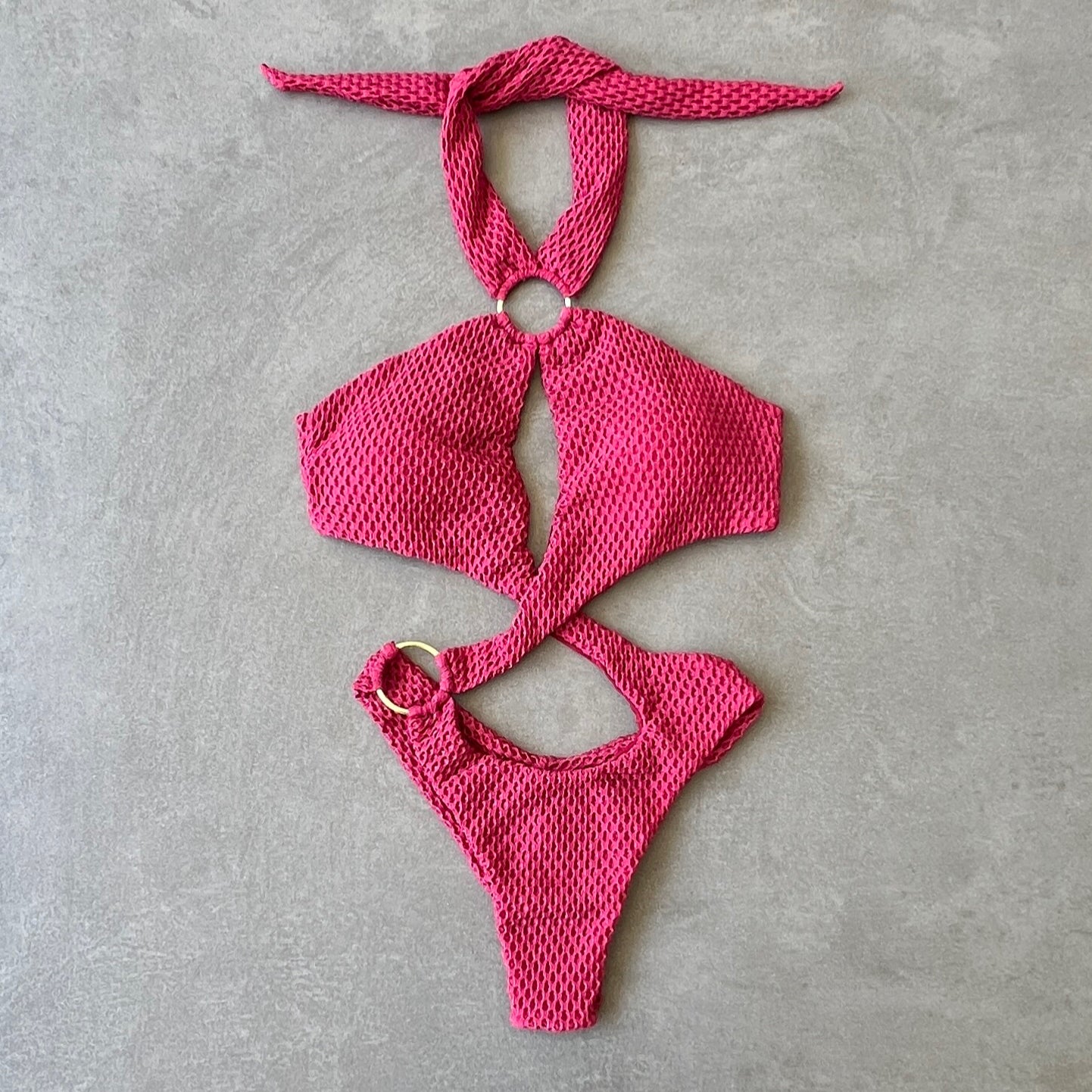 Berry Tan Lines Honeycomb Julia One Piece Swimwear