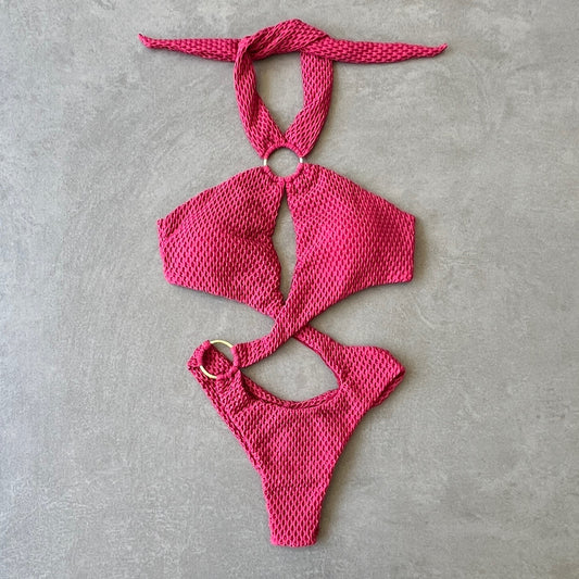 Berry Tan Lines Honeycomb Julia One Piece Swimwear