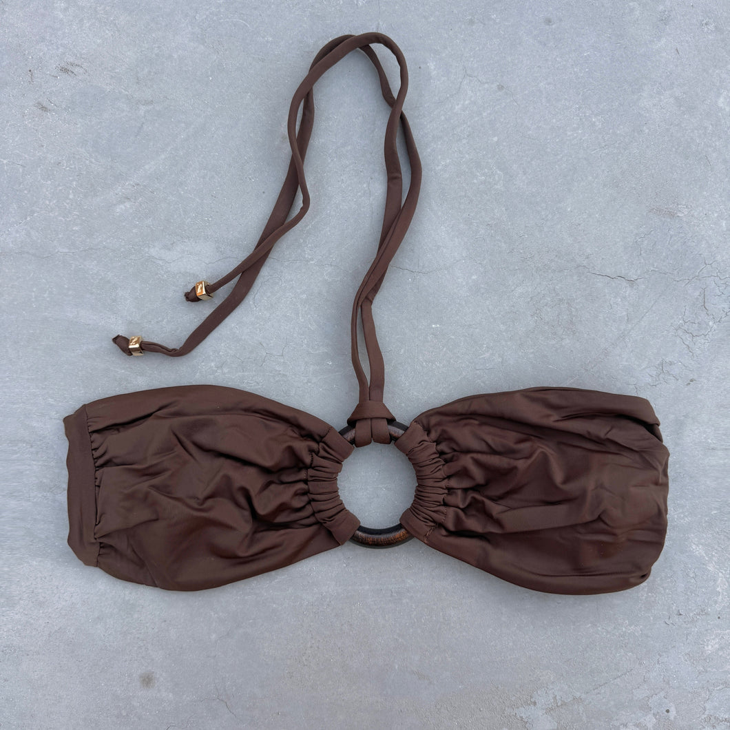 Cocoa Brown Strapless Bikini Top