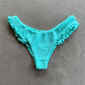 Curazao Blue Textured Yasmin Bikini Bottom