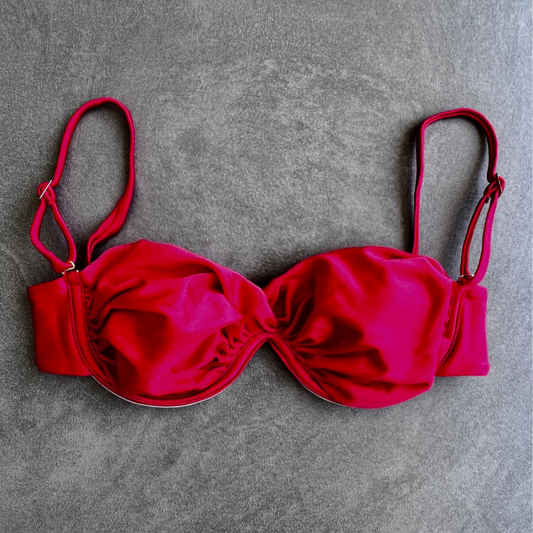 Scarlet Red Haven Bikini Top