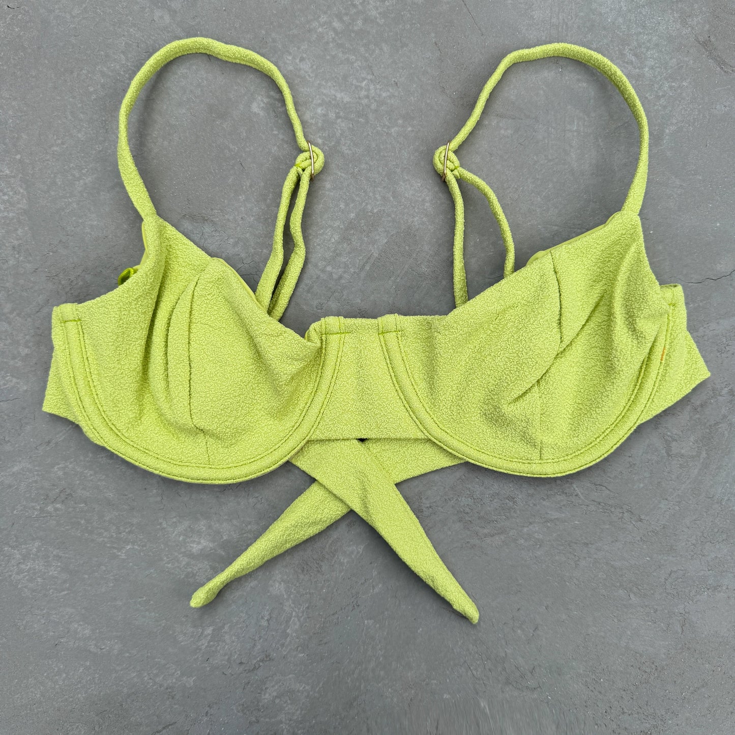 Seashore Textured Citrus Lindy Bikini Top