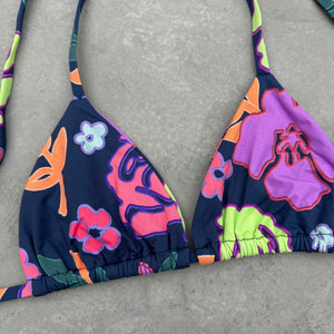 Oceanic Bloom Triangle Bikini Top